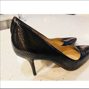 Cole Haan pumps, snakeskin imprint. .
